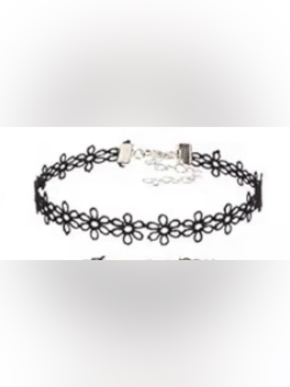 Black Floral Lace Choker Necklace - Women Jewelry - Picture 2 of 3